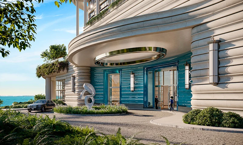 St. Regis Residences Brickell exterior arrival by Enea Landscape Architecture